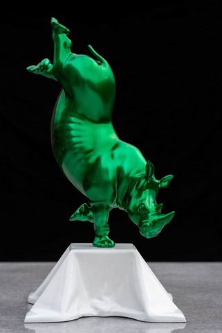 Rhino danseur Apple Green de Wttrwulghe Xavier