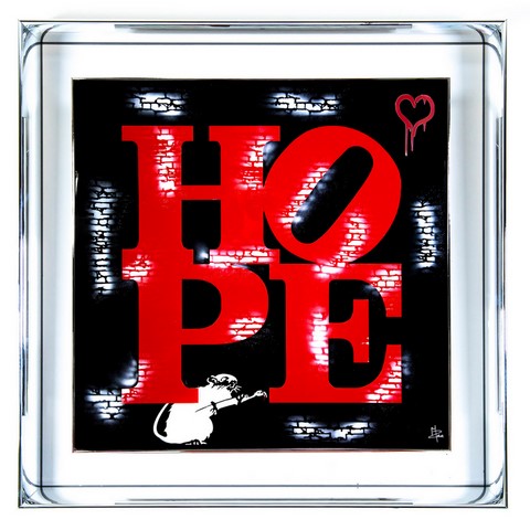 Hope Banksy Mondrain de Peggy-Lee Mensen
